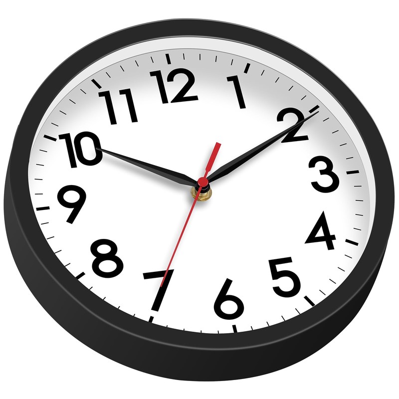 AKCISOT Wall Clock, Modern Small Wall Clocks Battery Operated 8