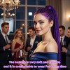 2 Purple Hair Extensions, 60cm Long Hair for Braiding, Hair