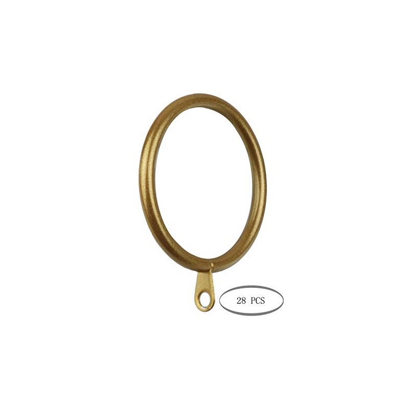 Meriville 28 pcs Gold 2-Inch Inner Diameter Metal Curtain Rings