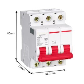 MOUMOUTEN Circuit Breaker DZ47-63 3-Pin AC400V 2A Circuit Breaker Overload Circuit Breaker for Protection of Circuit Systems