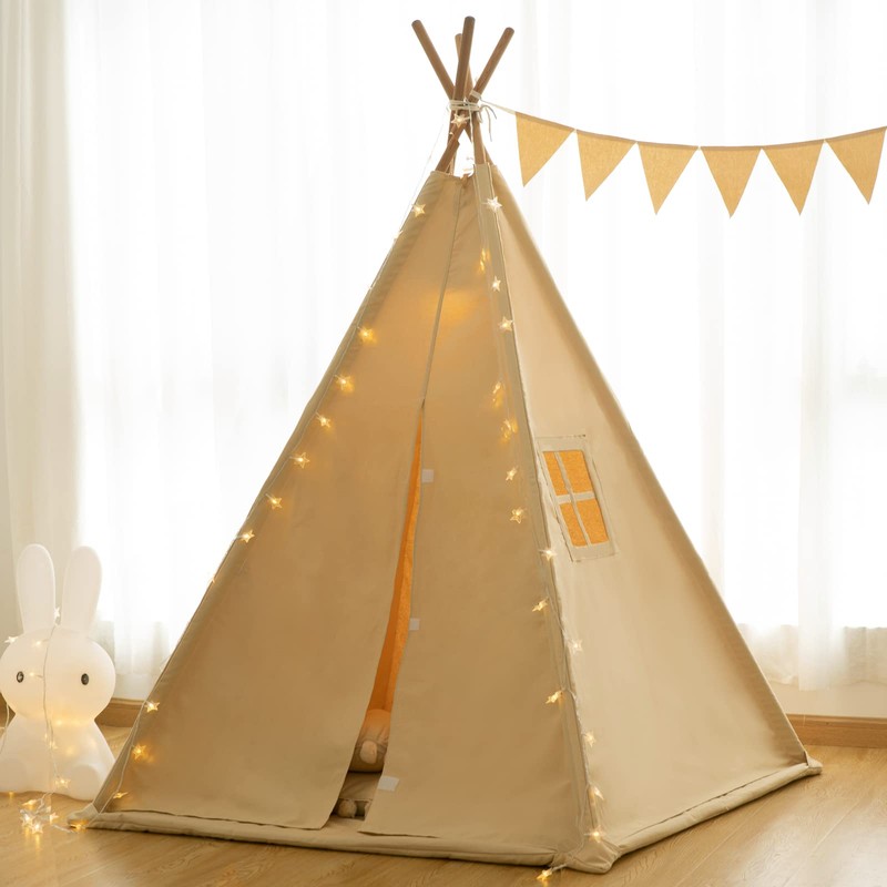 RongFa Teepee Tent for Kids-Portable Children Play Tent Indoor Outdoor