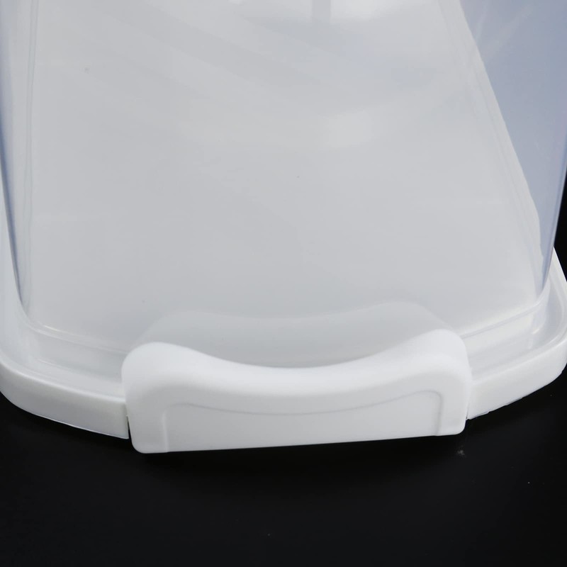 EWAFILU 3-Pack Plastic Rectangular Bread Box with Clear Lid, Portable