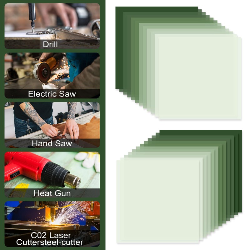 FYSUIMU 12 Sheets Sage Green Acrylic Sheets 1/8 Thick 12