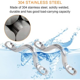 Ksvaye Pack of 20 Fender Eye Plate Stainless Steel 304 Bug Design Kayak Eye Plate Kayak Pad with 40 Screws for Kayak Canoe Rigging Wall Hook