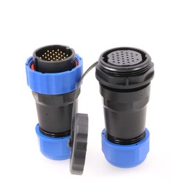 ZBLZGP SD28 26 Pin 5A In Line Cable Male Female Plug Socket Waterproof IP68 Aviation 28 mm Plug Round Electrical Automotive Plastic Power Connector