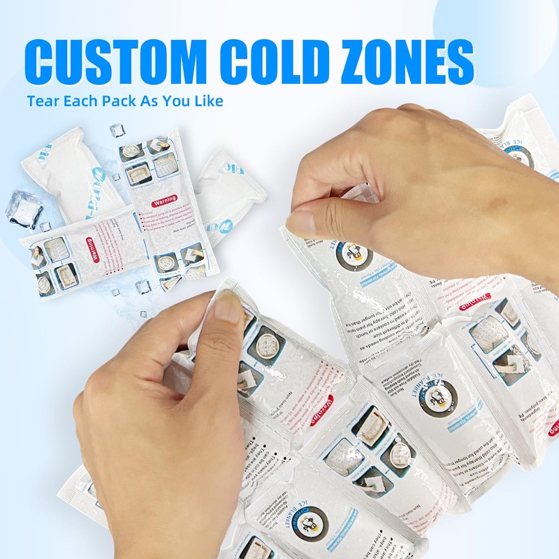Reusable Ice Packs for Lunch Box, 4.7x2.2 Inch, 48 Sheets