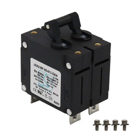 T Tocas Double Pole 15 Amp AC/DC Toggle Magnetic Circuit Breaker 15A