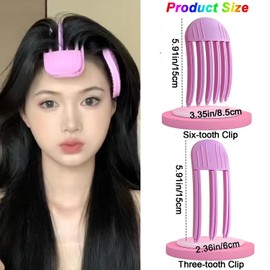 Volumizing Hair Root Lifting Combs Set - WADY 2025 New Fluffy Lift Root Hair Clip Duo Set, Wide-Tooth Design to Fluffy Bangs, Hair Styling & Texturizing Tool Kit for Increased Volume (Purple)