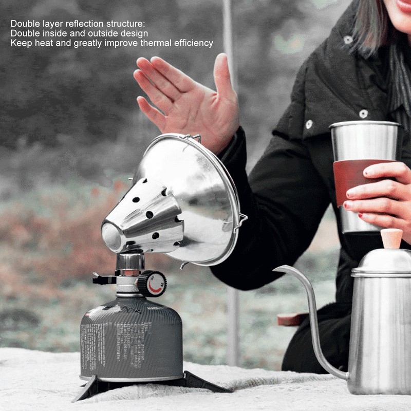 Mini Gas Heater with Electron Lighter Portable Heating Gas Stove