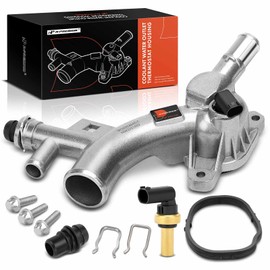 A-Premium Upgraded Aluminum Coolant Housing Water Outlet Compatible with Chevy Cruze 2011-2015, Cruze Limited 2016, Sonic 2012-2020, Trax & Buick Encore 2013-2019, 1.4L, Replace# 25193922, 55565334