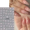 Hebterrka Nagelsticker Schmetterlingsform 4 Blatt Nail Art Sticker ，Nageldesign-Aufkleber mit