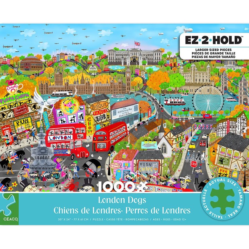 Ceaco - London Dogs - 1000 Larger Sized Piece Jigsaw