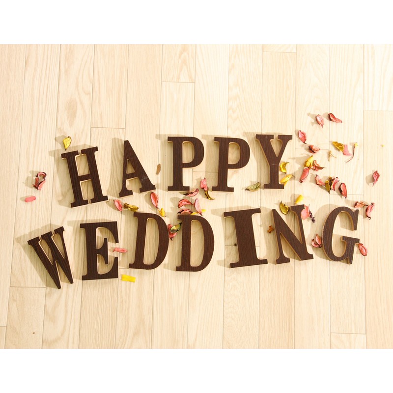 Fuji Boeki 31624 Interior Wooden Alphabet Object Initial Brown W