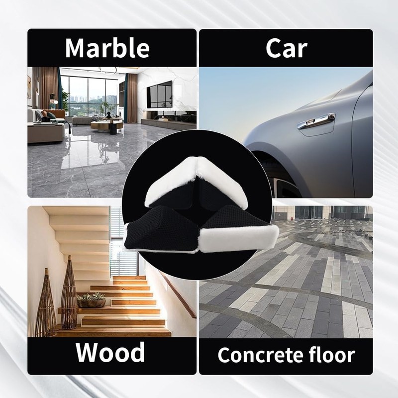 ANTSHINY Car Interior Cleaning Scrub Sponge Scrub Ninja Wedge Scrubber