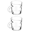QWORK Espresso Shot Glass with Handle, 2 Pack 3-Ounce Double