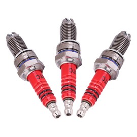 Spark Plug D8TC 3 Electrode for CG 125 150 200cc CF250 Motorcycle Scooter ATV Quad Pack of 3