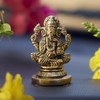 Esplanade Brass Ganesha Idol for Car Dashboard God - 2