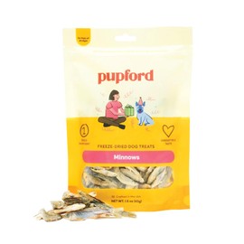 Pupford Freeze Dried Minnows for Dogs & Puppies - Healthy, Natural, Single Ingredient Dog Treats - Made in USA (1.5 oz)