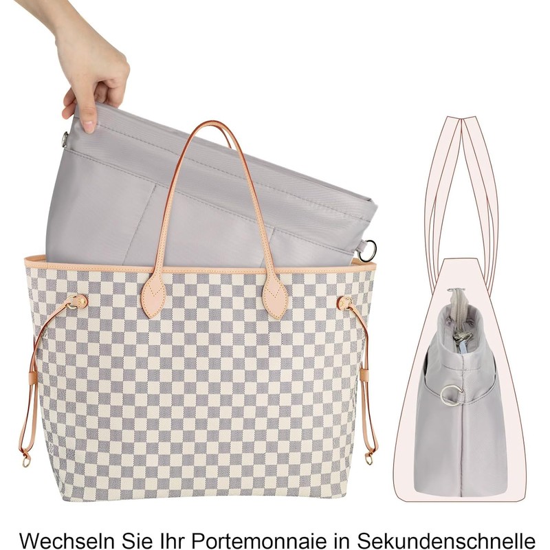 SHINGONE Handbag Organiser with Key Ring, Pocket Organiser, Waterproof, Inner