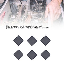 PC Case Dust Filter, Magnetic Frame PVC Mesh Cover 140mm, 65% Ventilation Rate, Black Case Fan Cover Grills, for Case Power Supply, Fan Vent, Easy to Install, 10pcs