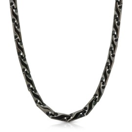 Balimas New Heavy 9 mm BLACK Tungsten Carbide Men's Biker Necklace (001) - FREE SHIPPING - 30"