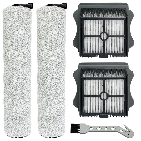 Brush Rollers and Filters Replacement Compatible with Tineco FLOOR ONE
