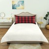 Dalzium Christmas and New Year Buffalo Plaid Satin Pillowcase for