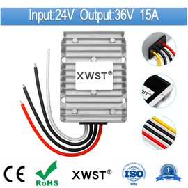 DC Voltage Regulator Boost Converter DC 24V Step Up to 36V 15A 544W Power Converter Waterproof Module Transformer for Golf Cart Club Car (24V to 36V 15A)