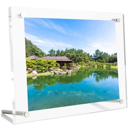 Acrylic Photo Frame, Picture Frame, KG Size, Decorative Frame, Double-Sided, Transparent, For Both Vertical and Horizontal, Photo Decoration, Stand Type, Award Certificate, Cut, Specimen, Magazine