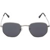 30561 Unisex Sun Glasses Square Pilot Shape Metal Frame, black-anthracite