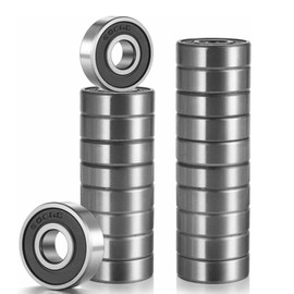 IMAGINE 20 Pcs 608 2RS Ball Bearings – Bearing Steel and Double Rubber Sealed Miniature Deep Groove Ball Bearings (8mm x 22mm x 7mm)