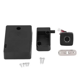 Fingerprint Drawer Lock 0.5 Seconds Fast Unlocking Embedded Smart Biometric Cabinet Lock for Home Office Black