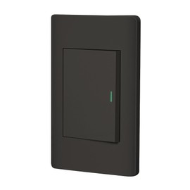Volteck PA-APSE3-LN, Placa armada negra 1 interruptor sencillo 3 módulos línea Lisboa