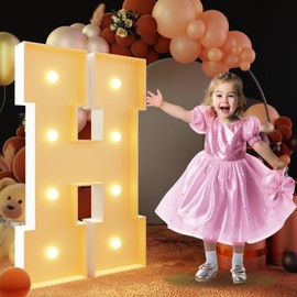 imprsv 3FT Block Marquee Letters, Marquee Light Up Letters for Birthday Baby Shower Party Backdrop Decor, Large Light Up Letters for Wedding Decorations Engagement Party Decorations, Letter H