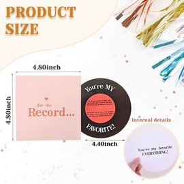 Record Vinyl Cards Romantic Anniversary Birthday Gifts for Women Men Boyfriend Girlfriend Record Lover Musician Greeting Card with Envelope Christmas Xmas Gifts for Best Friends