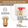 [1 Piece] Lingmfg Washing Machine Outlet Box 1/2 inch Press-Connect