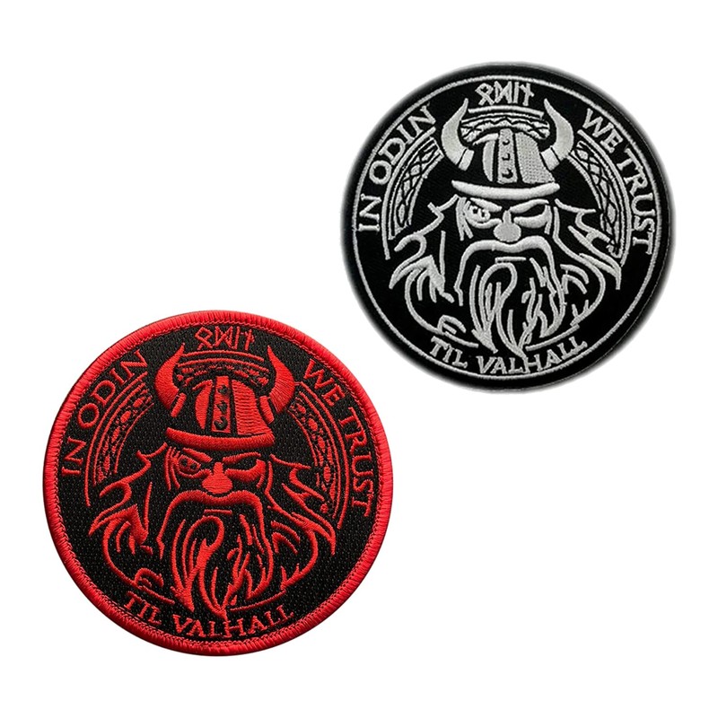 2 PCS AliPlus Viking Patches in Odin We Trust Valhalla