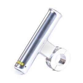 Fishmaster Bow Rail Mount Fishing Rod Holder (Fits 1.66" Tubing Only) - Swivel Angle, Clamp-On, Polished Anodized Marine Grade Aluminum