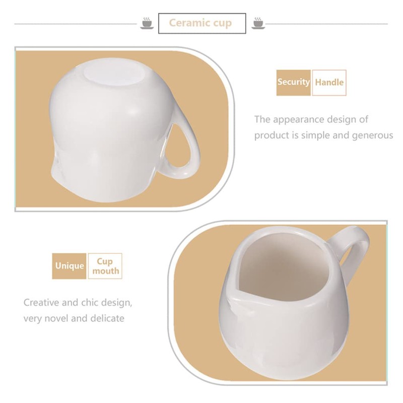 Hemoton 6Pcs Milk Storage Jugs Ceramic Sauce Containers Sauce Jugs
