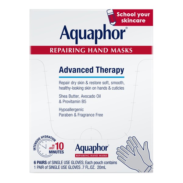 Aquaphor Repairing Hand Masks, Moisturizing Gloves for Dry Hands, Moisturizer