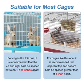 kathson 2Pcs Rabbit Water Bottle 17 OZ Bunny Hanging Water Fountain Automatic Guinea Pig Water Dispenser No Leak Drinking Feeder for Bunny Chinchilla Hamsters Cat Dog Small Animals(Blue)