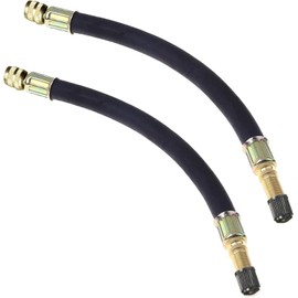 KEWAYO 2 Pieces Flexible Rubber Tyre Valve Adapter Extension with Valve Cap for Universal Cars, Trucks, Motorcycles, Bikes (160mm)