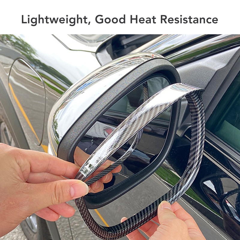 2Pcs Rearview Mirror Rain Eyebrow Frame Door Mirror Frame Trim