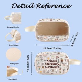 MNIGIU Sch-Secretary Clear Cosmetic Bag Sch-Receptionist Gift Sch-Secretary Appreciation Gift Back To Sch Gift (S-SecretaryBag)