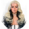 BlackSwern Feather Layered Wig Pre Plucked Cutting Style Blonde with