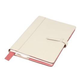 Lightex Notebook Cover, B5 Size, Genuine Leather, Bi-Color, Notebook Cover, B5 Size, Genuine Cow Leather, Diary, Notebook, Notebook, B5-monoleather (Beige)