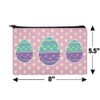 Cute Easter Egg Turquoise Purple Polka Dots Makeup Cosmetic Bag