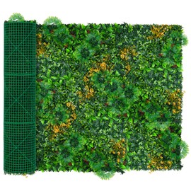 Yangrass Greenery Grass Wall Panels, 40"x120" (33.33 sqft) Artificial Outdoor Ivy Privacy Fence Screen, UV-Anti Faux Boxwood Roll Grass Wall Panels for Garden Patio Balcony Decor
