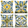 OYIMUA Boho Abstract Floral Cushion Covers 40cm x 40cm Yellow