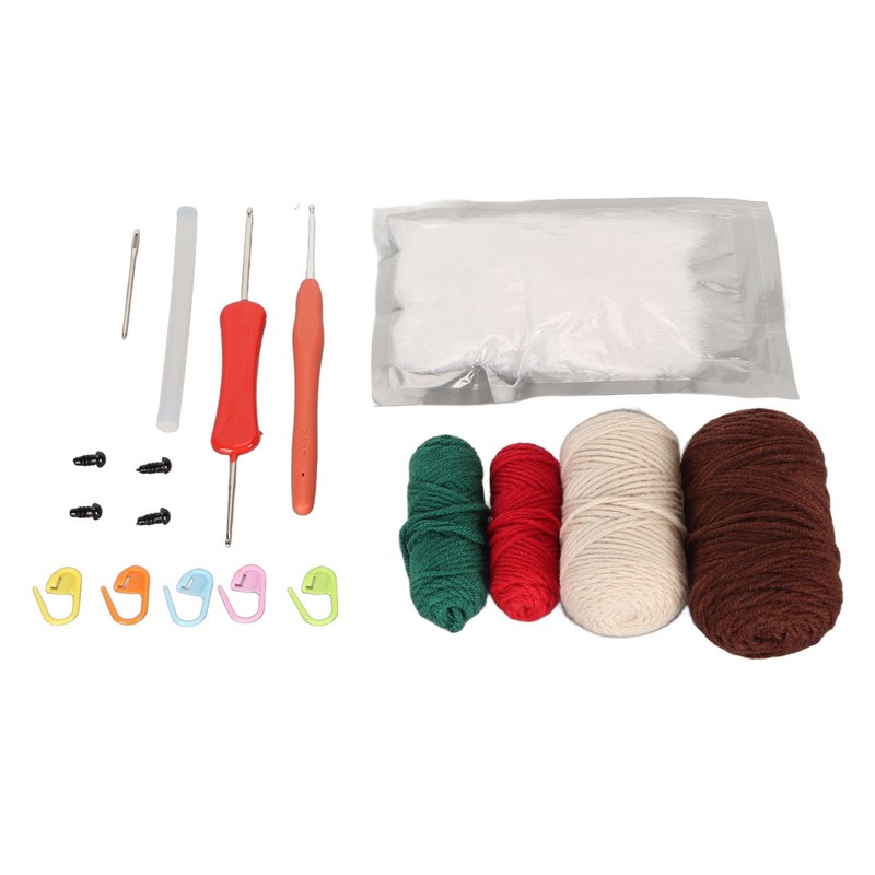 Hedgehogs Crochet Kit with Yarns Crochet Hook Stuffing DIY Learn